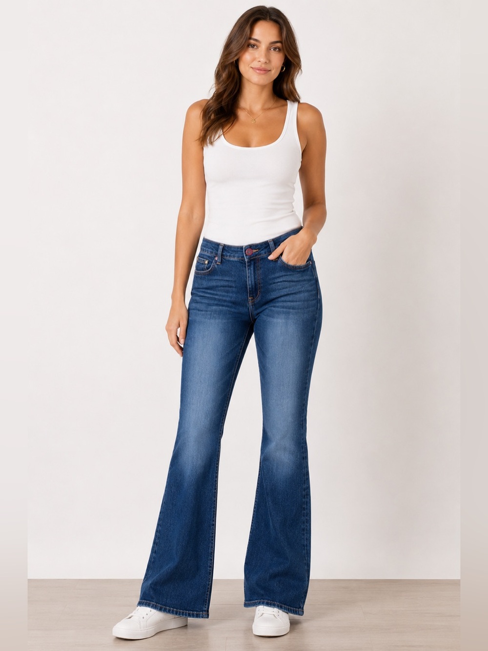 Fiorucci Flare Bootcut Jeans Womens 13 Medium Rise Medium Rinse Denim Y2K